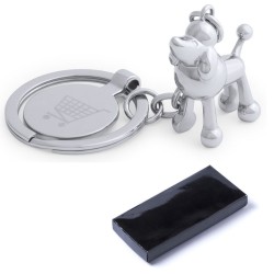 Porte-clés métal 3D chien HOINZO